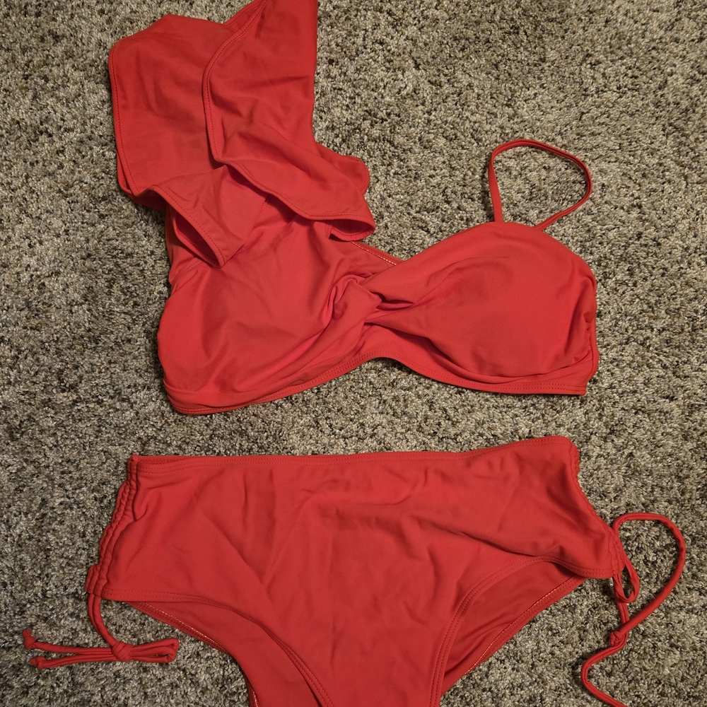 Red Women's Swimwear Set
